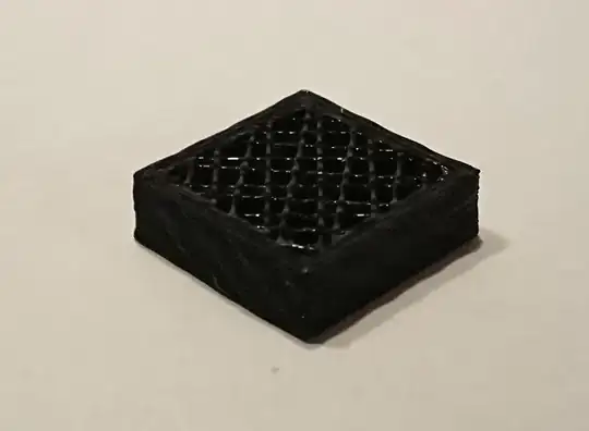 20 x 20 x 5 cube with undesired wavy wall pattern