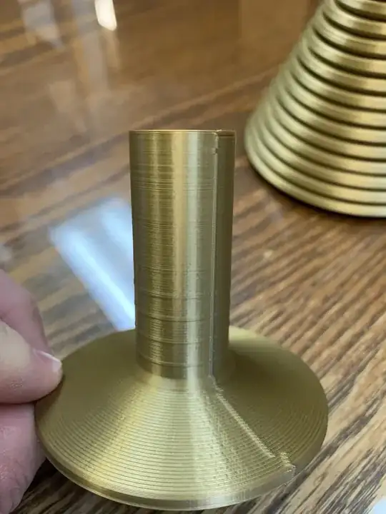 Photo of horizontal bulges on the base of Christmas tree Photo of horizontal bulges on the base of Christmas tree