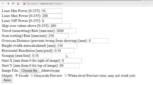 Generating the G-code for the laser