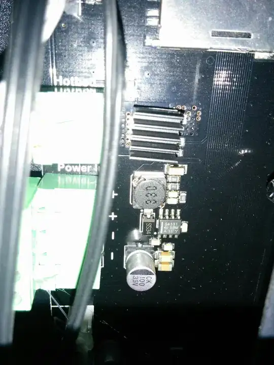 Closeup of Prusa i3 Plus custom board #1