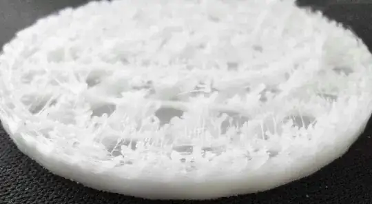 Side view of the badly printed model