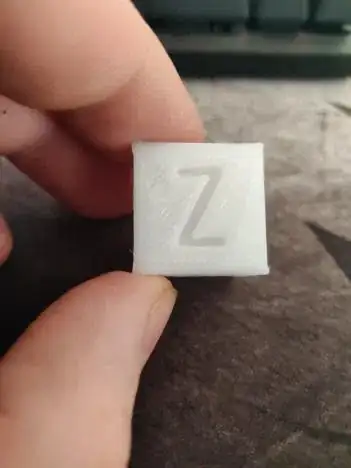 under extruded calibration cube