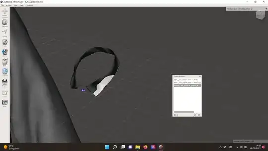 Screenshot of Meshmixer - before make solid