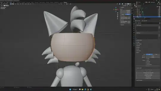 Screenshot of 3D model in Blender