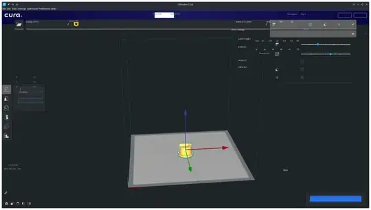 Text and Icon alignment is offset in Ultimaker Cura application window