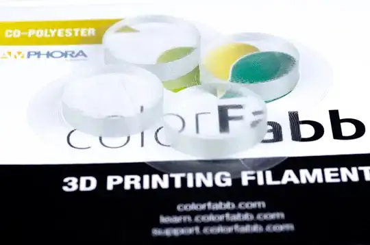Transparent printed parts