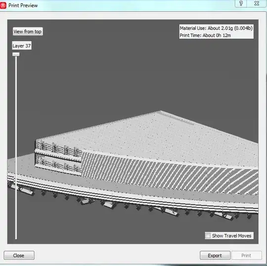 MakerBot preview of extrude