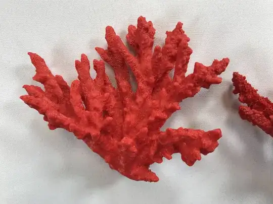 3D printed coral is lacking pores (tiny holes)