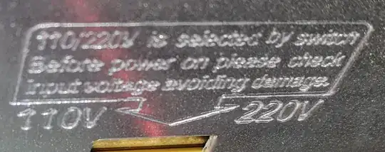 voltage switch label