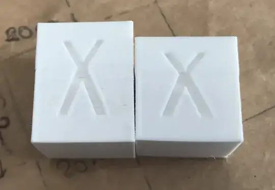 Squished top half after reducing the Z steps