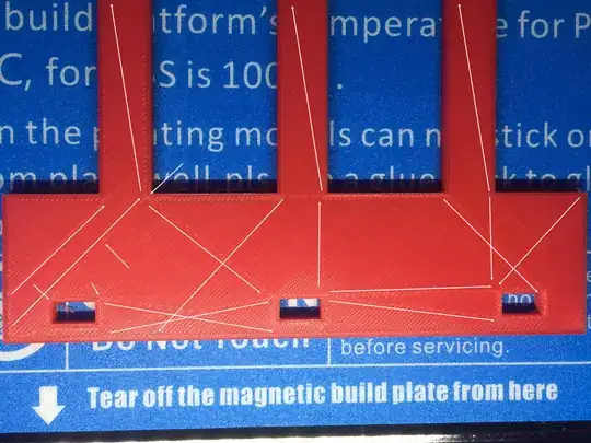 Unwanted filament trails and infill lines parallel to white lines