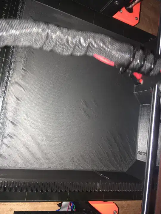 Print showing wrinkled top layer print issue Print showing wrinkled top layer print issue