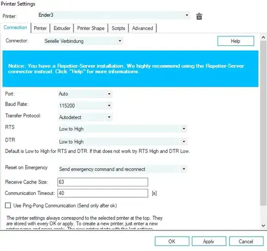Repetier GUI: Connection Tab