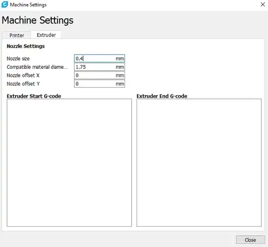 CURA settings - Extruder