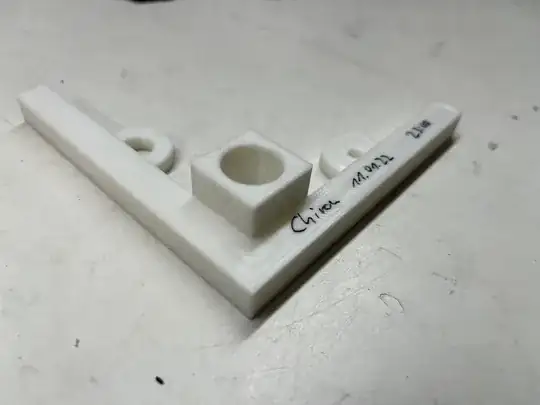 Photo of a calibration model with a different view