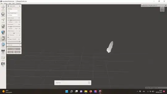 Screenshot of Meshmixer - after make solid