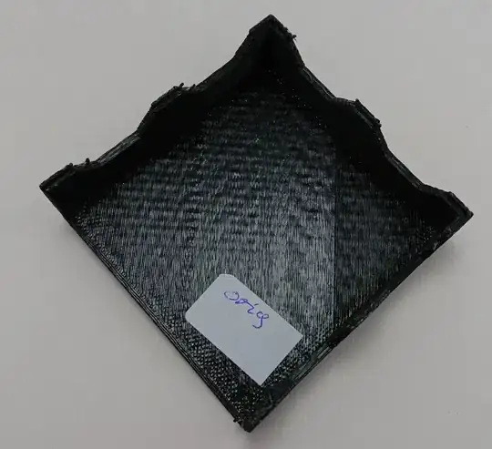 stackable tray, top view, 100% default extrusion width, 40 mm/s