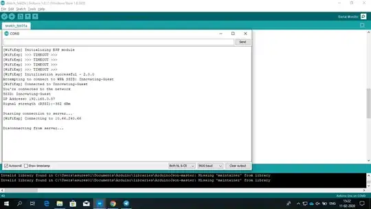 Getting output on serial monitor as in image