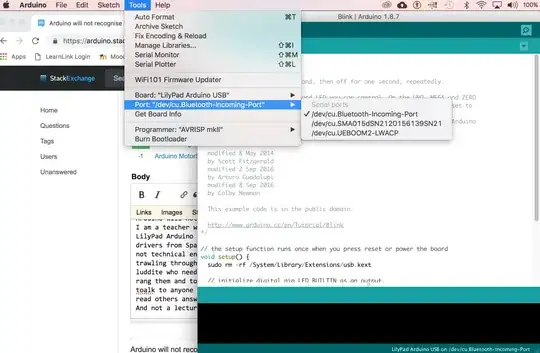 this is what I see when i look for the port