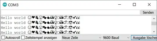 Screenshot of output in Arduino IDE 1