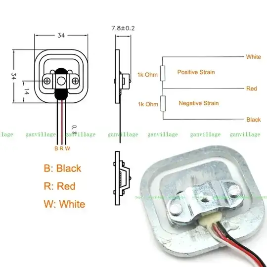 three-wire 50kg load cell
