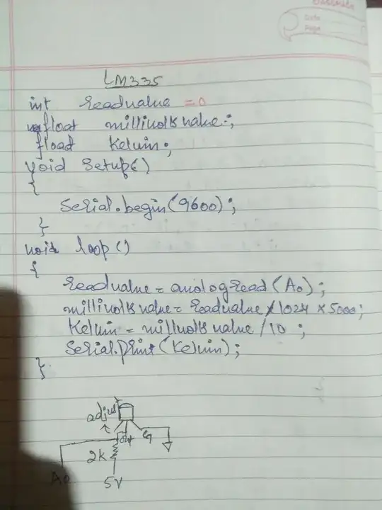 Screenshot of garbage output