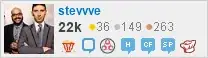 profile for stevvve on Stack Exchange, a network of free, community-driven Q&A sites