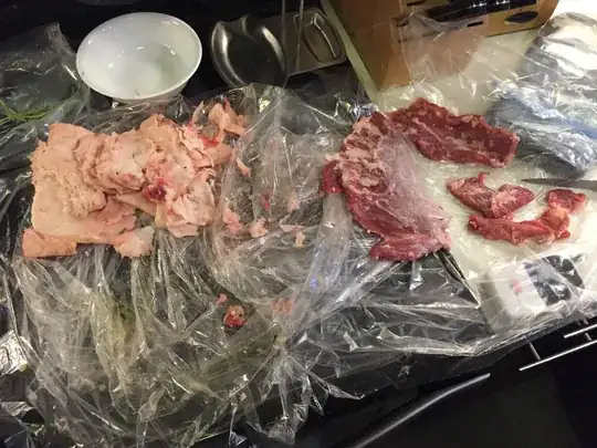 Separated meat and fat