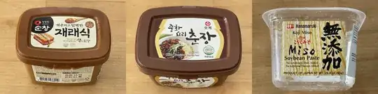 fermented and unfermented soybean paste