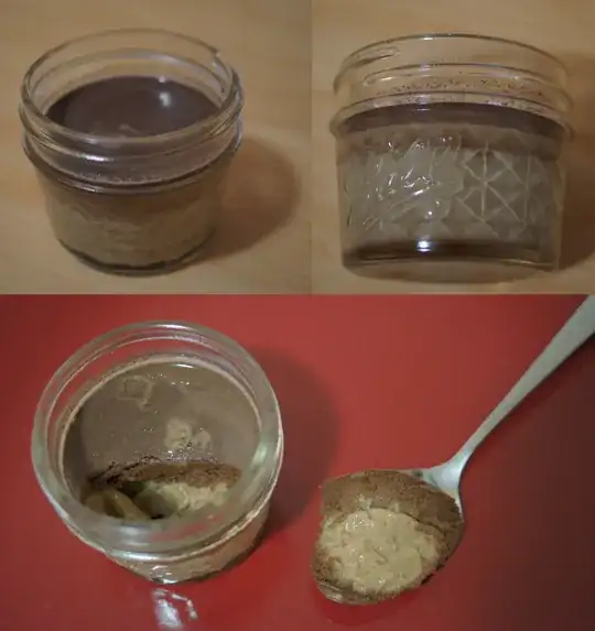 Separated pot de creme