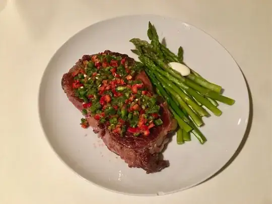Here it is on a steak I made