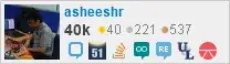 profile for asheeshr on Stack Exchange, a network of free, community-driven Q&A sites