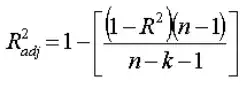 Rsquared adjusted