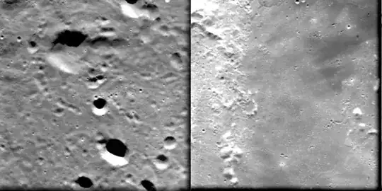 Lunar Highlands compared to Mare