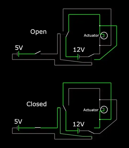 Diagram of functional circuit with relays.