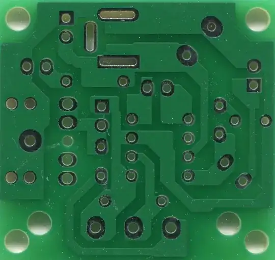 Back side of the PCB - flipped