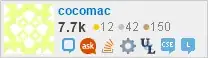 profile for cocomac on Stack Exchange, a network of free, community-driven Q&A sites