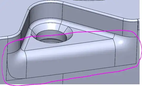 desired edge fillet shape