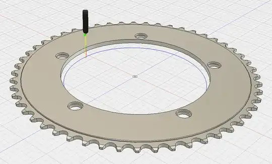 An alloy part requiring a large cutout