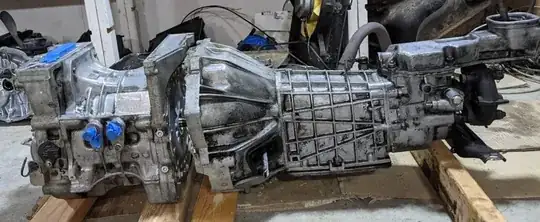 motor and transmission set up together