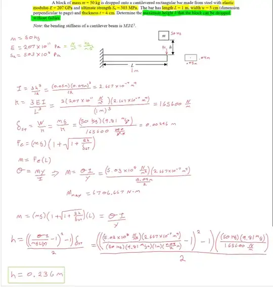Impact Height Answer