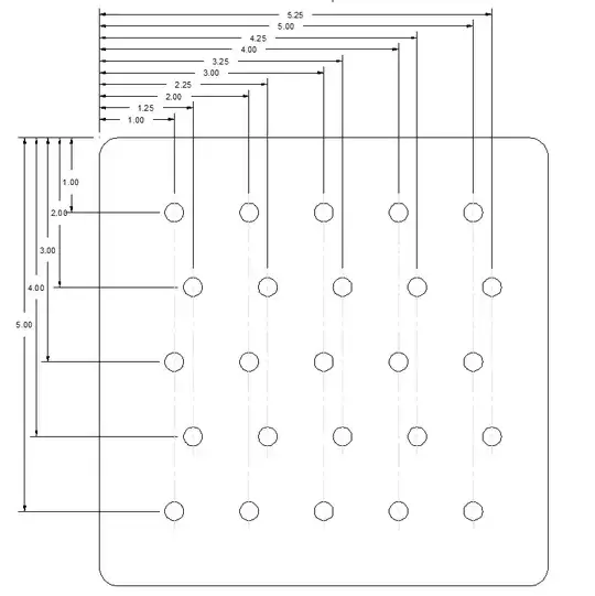 Object with grid dimensions and alignment lines.