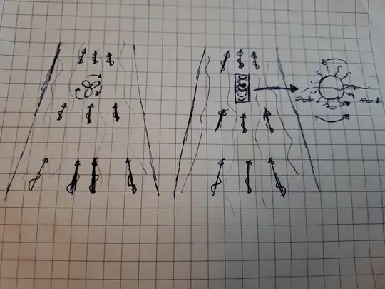 an 'artists' rendition of a propeller and water wheel in a river stream