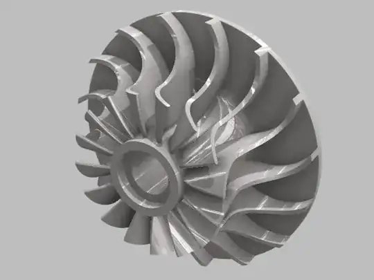 CAD-modeled impeller