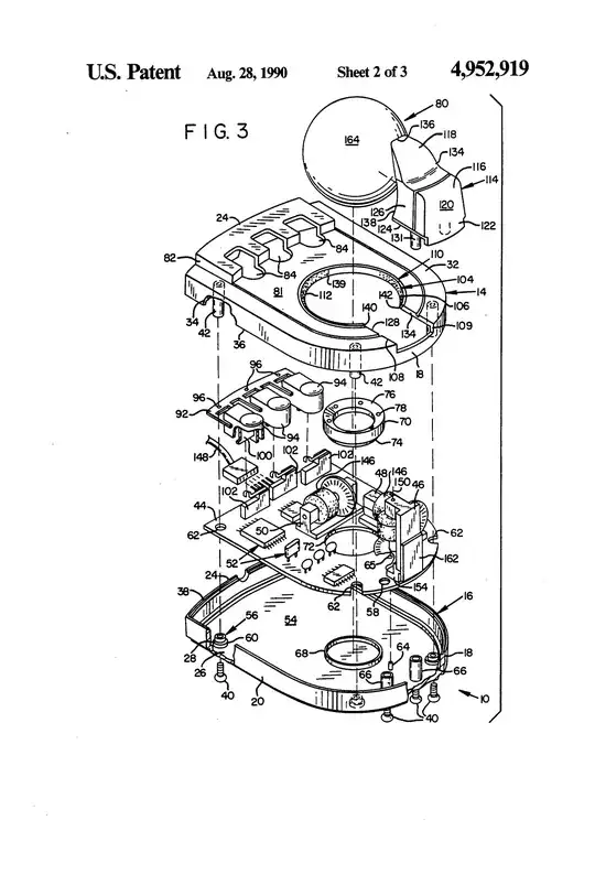 Trackball mechanism US 4952919 A