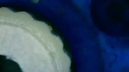 Closeup of spline teeth