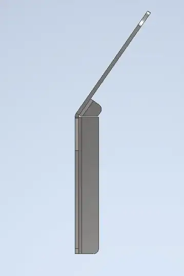 The side profile of my sheet metal part