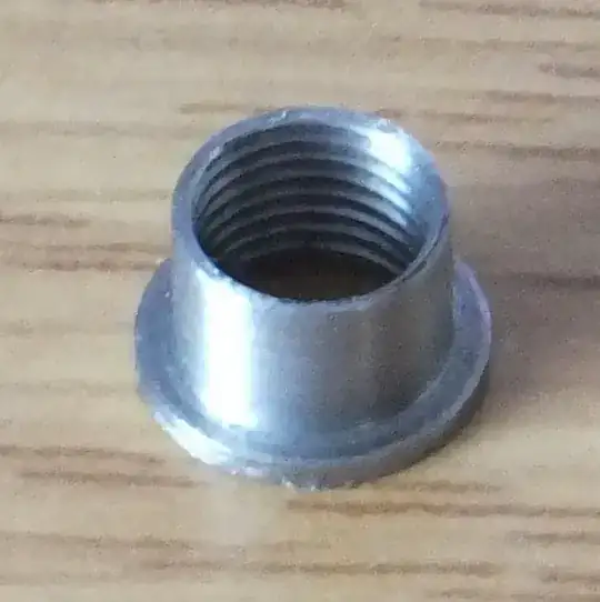 Threaded tube with flange at one end