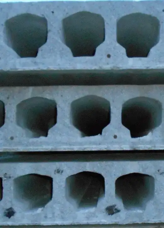 stack of slabs with hollows