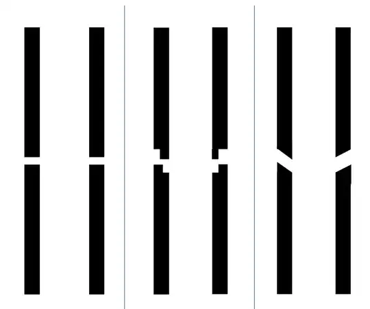 Diagrams of possible mating geometries